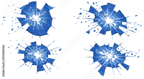Shattered glass collection: vector illustration for dynamic design and creative graphics