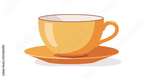 Tea time enjoyment - vector illustration for cafe menu design in flat style