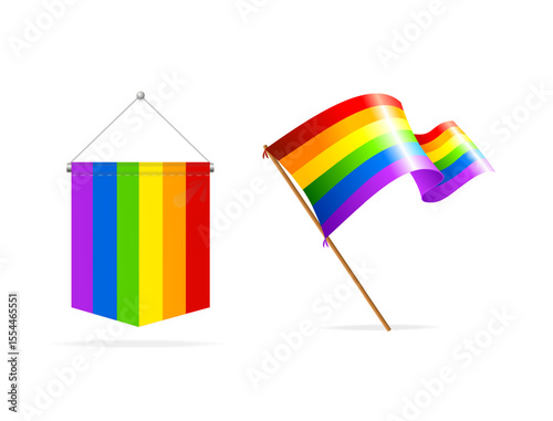rainbow flag hat.eps