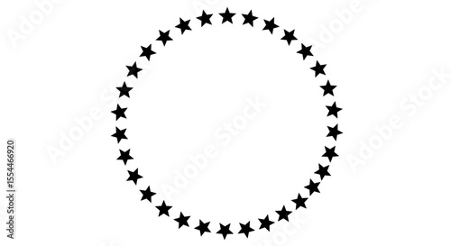 Star circle vector illustration for emblem design in minimalist style