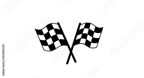 Checkered flags vector illustration for racing celebrations and motorsport designs in flat style