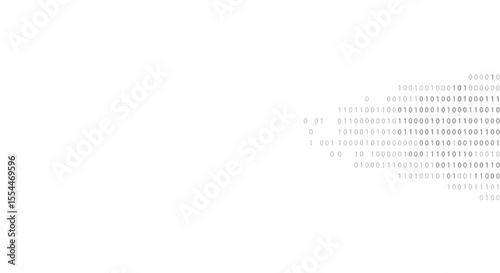 Binary code background vector illustration for tech design in minimalist style