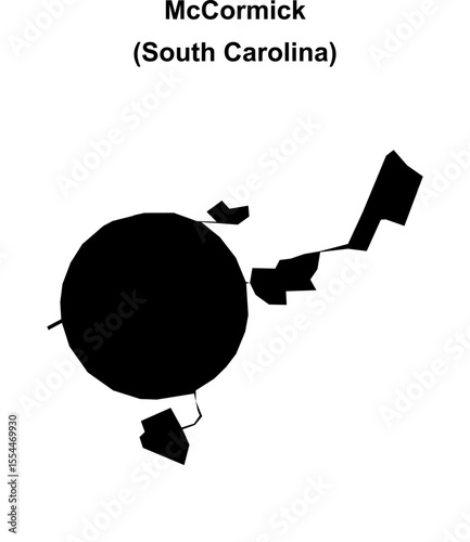 McCormick (South Carolina) blank outline map