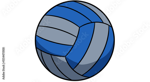 Flat style volleyball vector illustration for sports design