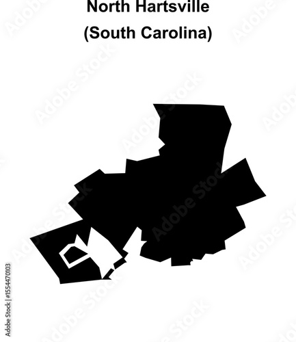 North Hartsville (South Carolina) blank outline map