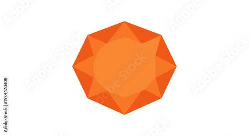 Geometric gem design vector illustration for decor and print in flat style