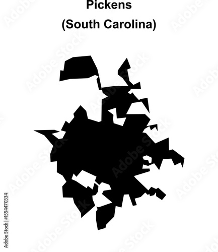 Pickens (South Carolina) blank outline map