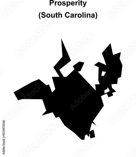 Prosperity (South Carolina) blank outline map