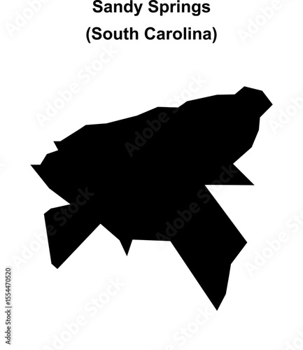Sandy Springs (South Carolina) blank outline map
