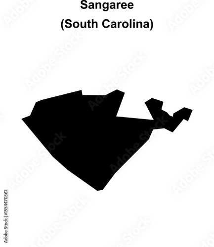 Sangaree (South Carolina) blank outline map