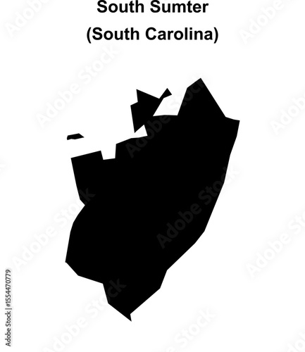 South Sumter (South Carolina) blank outline map