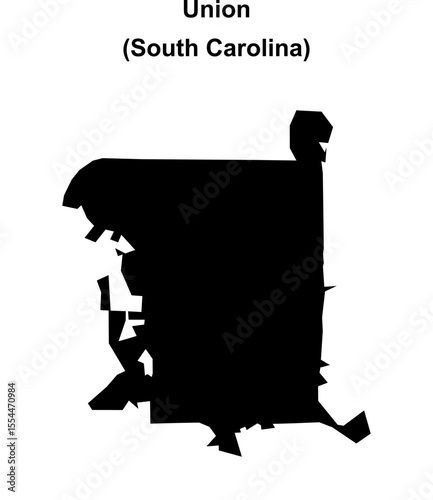 Union (South Carolina) blank outline map
