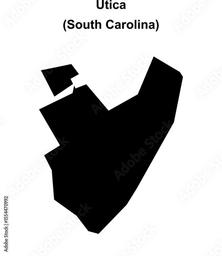 Utica (South Carolina) blank outline map
