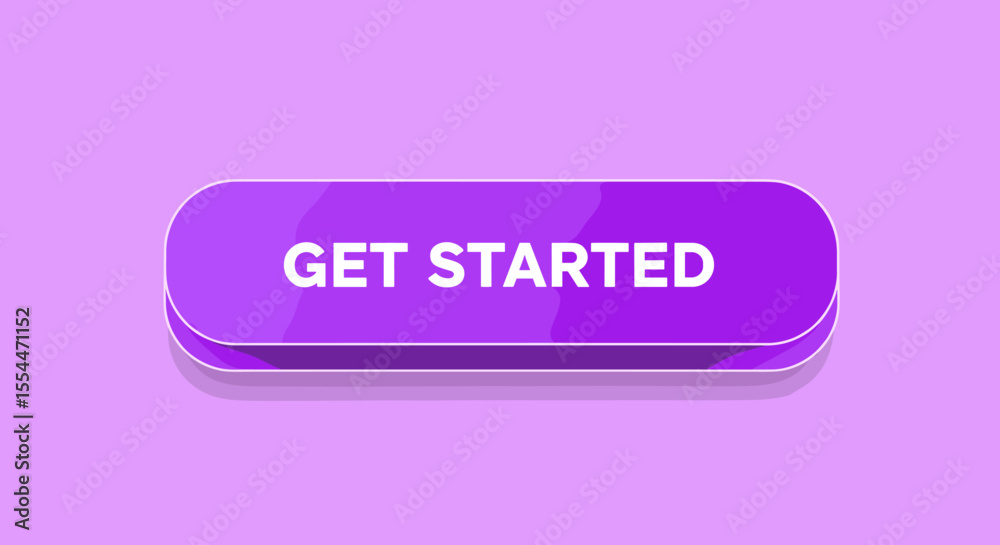 Minimalist 3d button vector illustration for user interface design