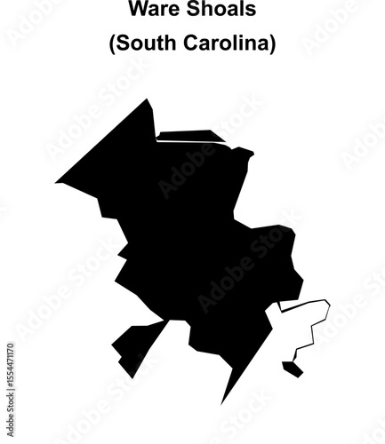 Ware Shoals (South Carolina) blank outline map