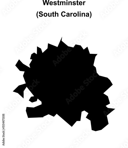 Westminster (South Carolina) blank outline map