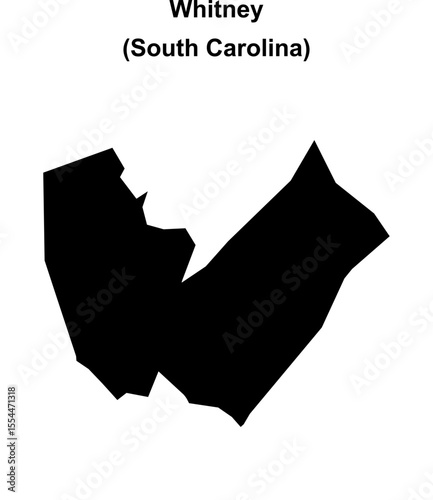 Whitney (South Carolina) blank outline map