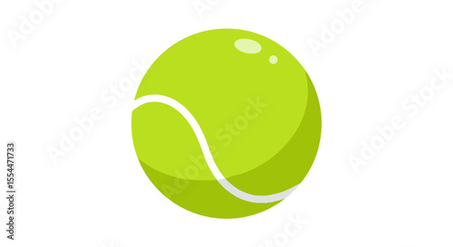 Tennis ball vector illustration for sports design projects in modern flat style