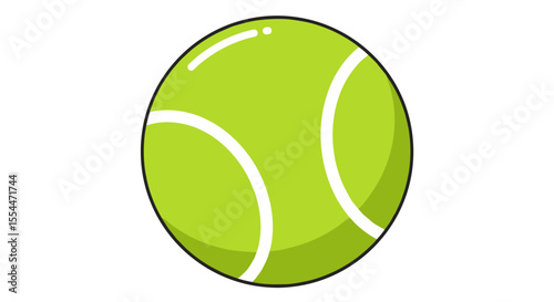 Tennis ball vector illustration for sports-themed design in flat style