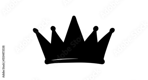 Crown silhouette vector illustration for royalty themes and graphic design