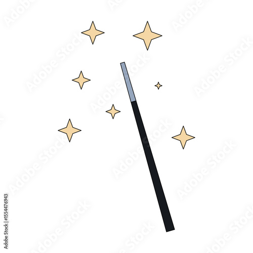 Magic Wand Stick Fantasy Sparkles Megical Sorcery