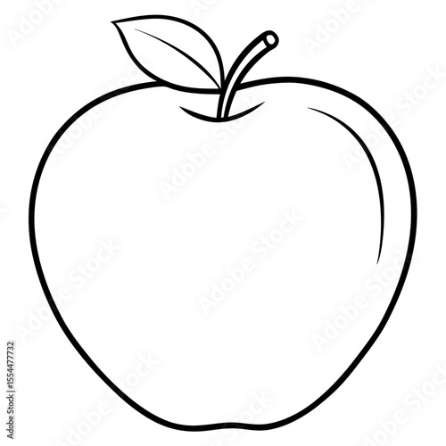 Apple line art vector