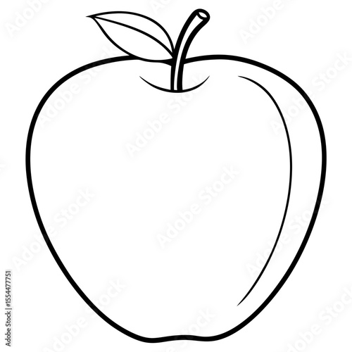 Apple line art vector