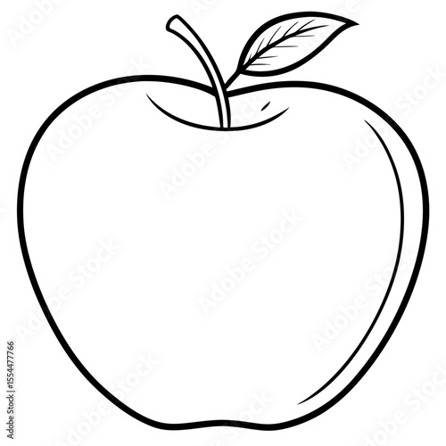 Apple line art vector