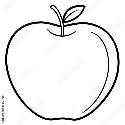 Apple line art vector