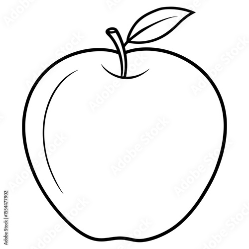 Apple line art vector
