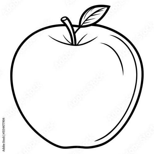 Apple line art vector