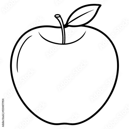 Apple line art vector