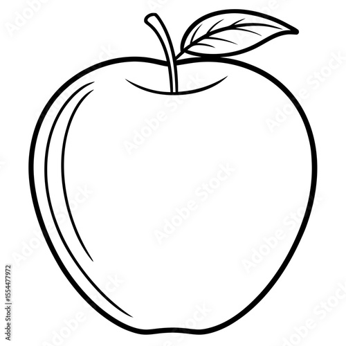 Apple line art vector