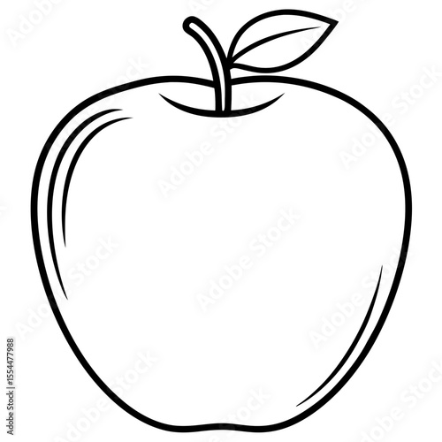 Apple line art vector