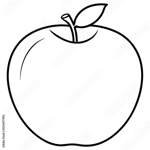 Apple line art vector