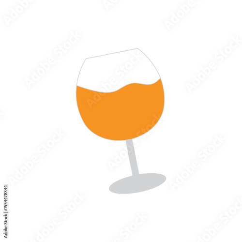 wine orange logo icon  illustration flat