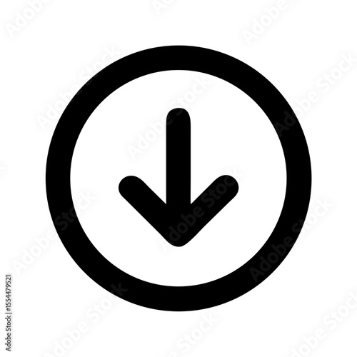 down arrow in circle icon design