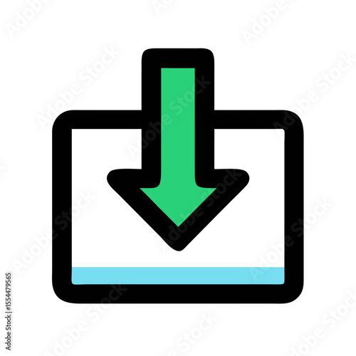 downward pointing direction arrow icon design