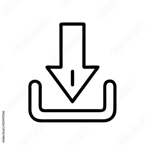 downward pointing direction arrow icon design