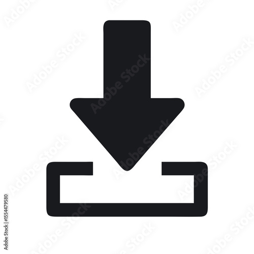 downward pointing direction arrow icon design