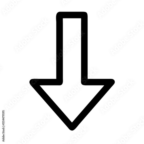 downward pointing direction arrow icon design