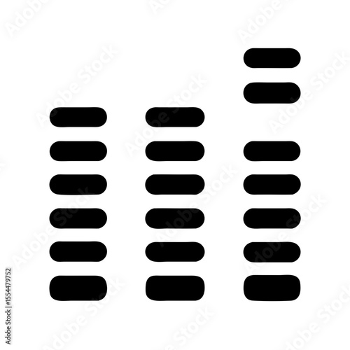 equalizer sound bars icon design