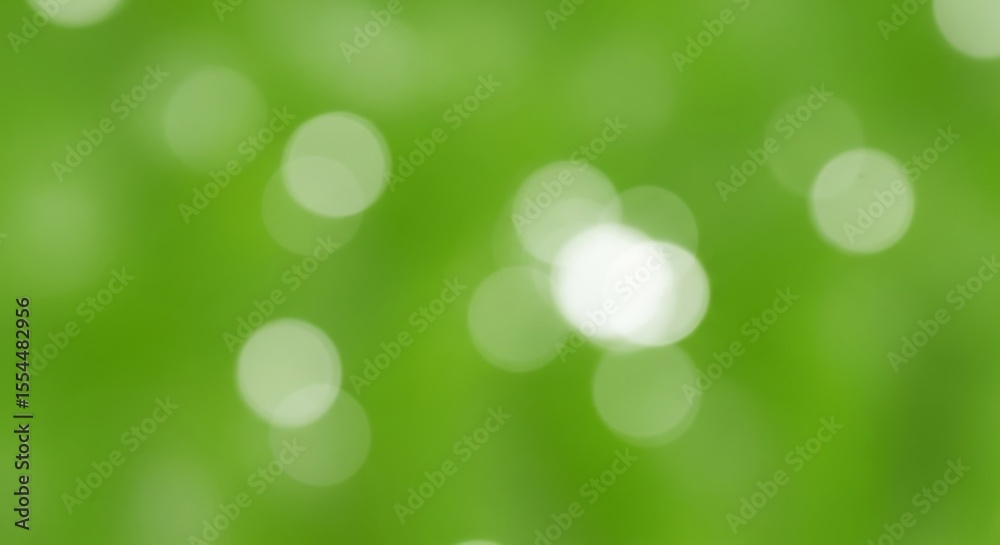 Obraz premium Soft Green Bokeh Background with Gentle Light Highlights