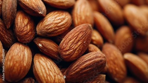 Vibrant photo of close up of almonds for background.