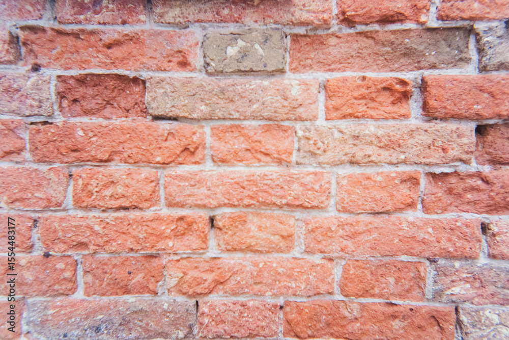 Fototapeta premium Brick wall texture evoking nostalgia through retro photography styles