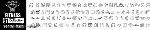 Editable Stroke Vector Collection - Fitness, Cardio & Strength Training Icons