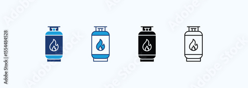 Gas Icon Set Multiple Style Collection