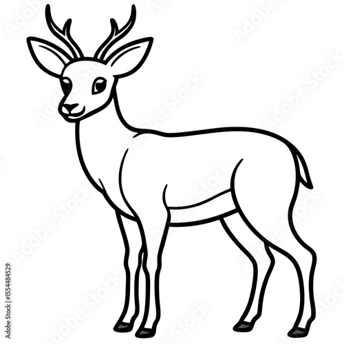 Deer line art vector