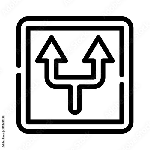 split arrow line icon