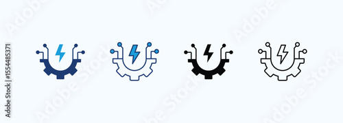 Emerging Technology Icon Set Multiple Style Collection